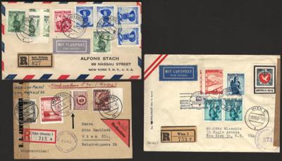 Poststück - Österr. II. Rep. - Kl. Partie Poststücke 1946/48 mit VERZÄHNUNGEN, - Briefmarken
