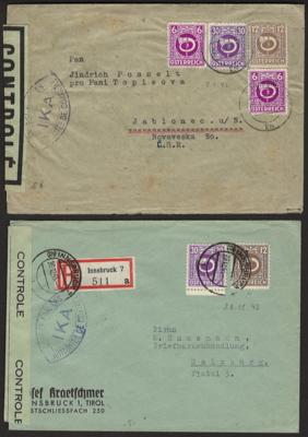 Poststück - Österreich Posthornfrankaturen tls. Mischfrankaturen, - Známky