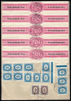 Poststück - Partie Psotformulare aus 1948 unter Verwendung der Verrechnungsmarken, - Stamps