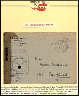Poststück - Salzburg 1945 Interess. Belegpartie u.a. Zensuren, - Známky