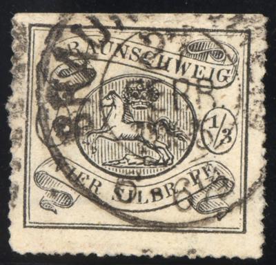 .gestempelt - Braunschweig Nr. 13 A (1/3 (Sgr.)/4 Pf) Prachtstück, - Briefmarken