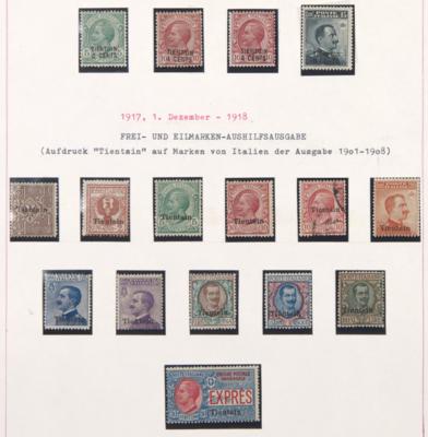 */gestempelt/Briefstück - China - Auslandspostämter - Sammlung Italienische Post in China, - Briefmarken