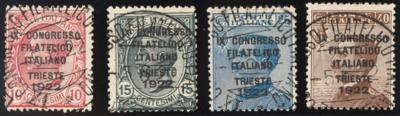.gestempelt - Italien Nr. 153/56 (CONGRESSO FILATELICIO ITALIANO TRIEST 1922) mit Ausstellungsstpl., - Stamps