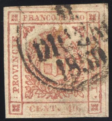 .gestempelt - Modena Nr. 10b (40 Cent. karminrosa) breit- bis - Briefmarken