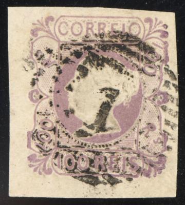 .gestempelt - Portugal Nr. 4 (100 Reis lila) Prachtstück, - Francobolli
