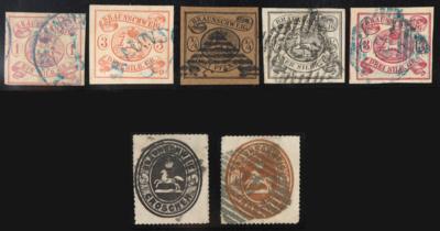 .gestempelt - Sammlung Braunschweig Ausg. 1852/1865, - Briefmarken