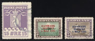 .gestempelt - Sammlung Dänemark (Grönland)-Handelkontor Nr. 4 A/9 A u. 11 A (Nr. 8 A gepr. Moller BPP, - Známky