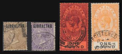 .gestempelt - Sammlung GIBRALTAR Ausg. 1886/1967 meist gute Erh., - Briefmarken