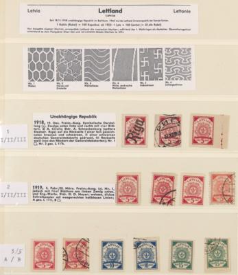 */gestempelt - Sammlung Litauen und Lettland 1918 bis zur sowj. Okkupation, - Stamps