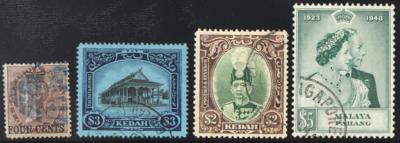 .gestempelt - Sammlung  Malaische Staaten etc. (Straits Settlements bis Singapur) etc., - Francobolli