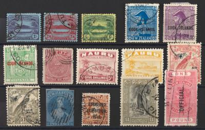 .gestempelt - Sammlung  Ozeanien (Aitutaki bis Weihnachts-Inseln) 1858/1949 -u.a. Cook - u. Fidschi - Inseln, - Známky