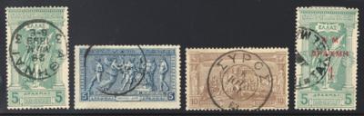 .gestempelt - Schöne Sammlung GRIECHENLAND Ausg. 1862/1967 -mit Porto- u. Zwangszuschlagmarken, - Stamps