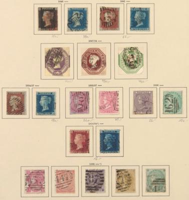 .gestempelt - Schöne Sammlung Großbrit. Ausg. 1840/1967 mit Portom., - Stamps