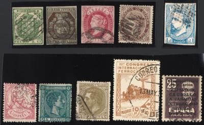 .gestempelt - Schöne Sammlung SPANIEN Ausg. 1850/1967 - Sätze, - Stamps