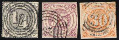 .gestempelt - Schöne Sammlung THURN u. TAXIS Ausg. 1852/1865 - u.a. Nr. 14, - Briefmarken
