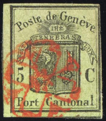 .gestempelt - Schweiz - Kanton Genf Nr.4 - (Gr. Adler), - Briefmarken