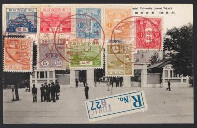 Poststück/Briefstück - Partie Poststücke Japan u.a. auch aus Korea und der Mandschurei. auch interess. AK(gelaufen), - Stamps