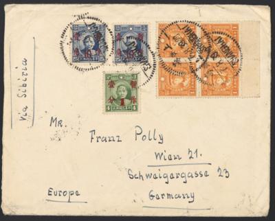 Poststück - China Interessante Partie meist Flugpost aus SHANGHAI nach Wien aus ca. 1946/48, - Stamps