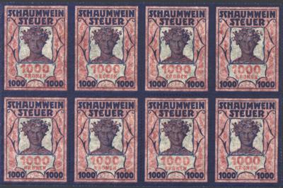 **/*/Briefstück - Fiskal - Philatelie -Partie Schaumwein - Steuermarken meist Österr. Monarchie, - Briefmarken