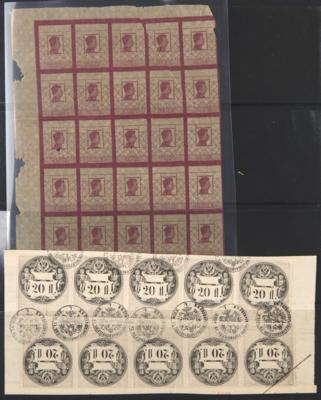 **/*/gestempelt/Briefstück - Partie Fiskalmarken Österr. ab Monarchie, - Stamps