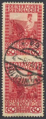 .gestempelt - Österr. Nr. 151 UmW (60 H. 1908) im senkr. Paar, - Stamps