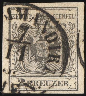 .gestempelt - Österr. Nr. 2M Type IIIb MAUSGRAU, - Briefmarken