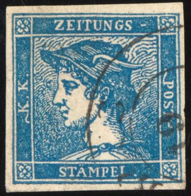 .gestempelt - Österr. Nr. 6 Type IIb Kartonpapier 0,12 mm, - Briefmarken