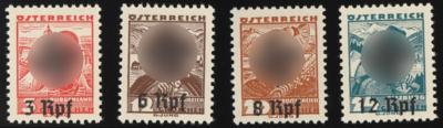 ** - Österr. 1938 - Nr. (6) a/(6) d (nicht verausgabte Überdruckmarken 1938 vom Reichspostministerium verboten), - Francobolli