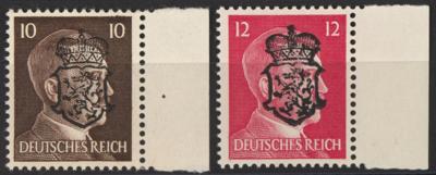 ** - Österr. 1945 - Lokalausg. Graz/Panther 10 + 12 Pfg. Tiefdruck, - Briefmarken