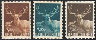 ** - Österr. Nr. 1082 P I (3,50 S Jagdratkongreß), - Briefmarken
