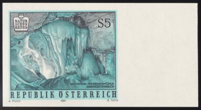 ** - Österr. Nr. 1918U (Dachstein - Rieseneishöhlen UNGEZÄHNT) vom rechten Bogenrand, - Briefmarken