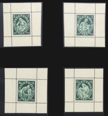 ** - Österr. Nr. 642 P II/ 645 P II (Winterhilfe IV), - Briefmarken