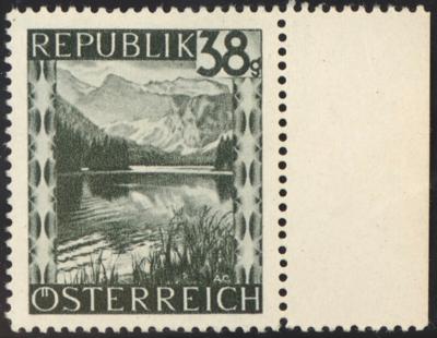 ** - Österr. Nr. 756c (STEINGRÜN) vom rechten Rand, - Briefmarken