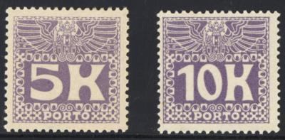 ** - Österr. Porto Nr. 45/46 (5K und 10K 1911), - Briefmarken