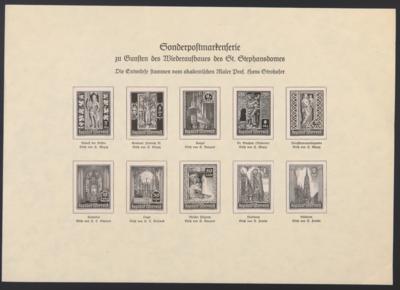(*) - Österr. - Sammlung Schwerzdrucke auf Erläuterungsbl. II. Rep. mit Stephansdomserie, - Briefmarken