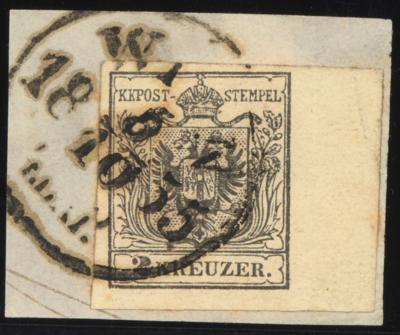 Briefstück - Österr. Ausg. 1850 - Nr. 2MIIIa MAUSGRAU, - Briefmarken