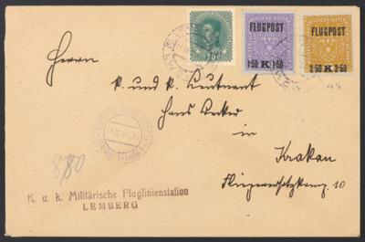 Poststück - Flieger - Kurierlinie Lemberg - Krakau, - Briefmarken