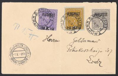 Poststück - Österr. Flieger - Kurierlinie Krakau - Lemberg: ERSTFLUG KRAKAU - LEMBERG, - Briefmarken