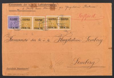Poststück - Österr. Flieger - Kurierlinie Wien - Lemberg, - Briefmarken