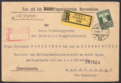 Poststück - Österr. Militärpost vor - Briefmarken