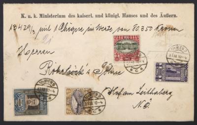 Poststück - Österr. Monarchie - Partie Poststücke Ausg. 1910, - Briefmarken