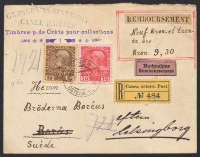Poststück - Österr. Post auf Kreta - Briefmarken