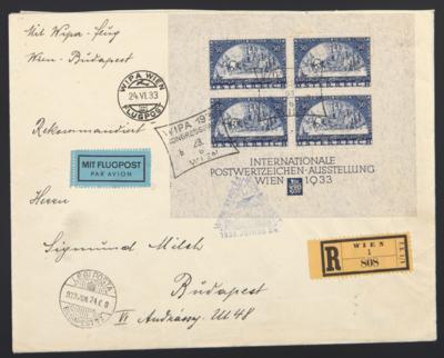 Poststück - Österr. - WIPABLOCK (128:105) mit - Briefmarken