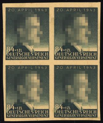 (*) - D. Bes. WK II - Gen. Gouv. Nr. 103P4 UNGEZÄHNT auf Andruckpapier, - Stamps and postcards