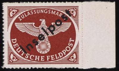 ** - D. Feldpost Nr. 6 (Vucovar) vom rechten Bogenrand, - Briefmarken