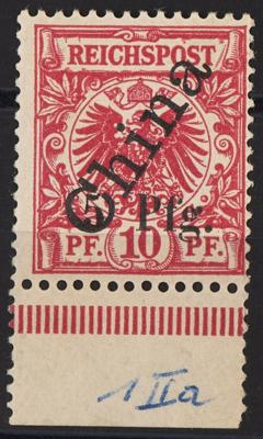 * - D. Kolonien - Kiautschou Nr. 1 II F Type III, - Stamps and postcards