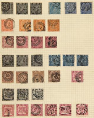 .gestempelt/Briefstück - altd. Staaten - Kl. Sammlung Baden, - Briefmarken
