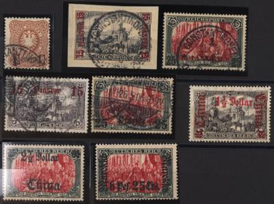 .gestempelt/Briefstück - Kl. Sammlung D. Auslandspostämter mit China, - Briefmarken