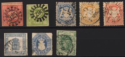 .gestempelt/Briefstück/(*)/* - Sammlung altd. Staaten u.a. mit Bayern, - Briefmarken