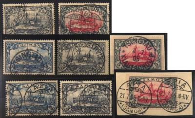 .gestempelt/*/Briefstück - Sammlung D. Kolonien u.a. mit Samoa, - Stamps and postcards
